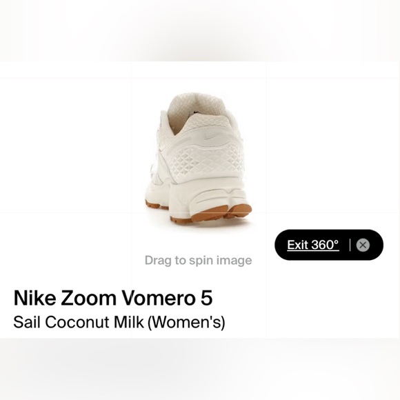 NEW-Nike Zoom Vomero 5 Shoes Sail Photon White Dust Flax Women’s Size 8 - Picture 4 of 7